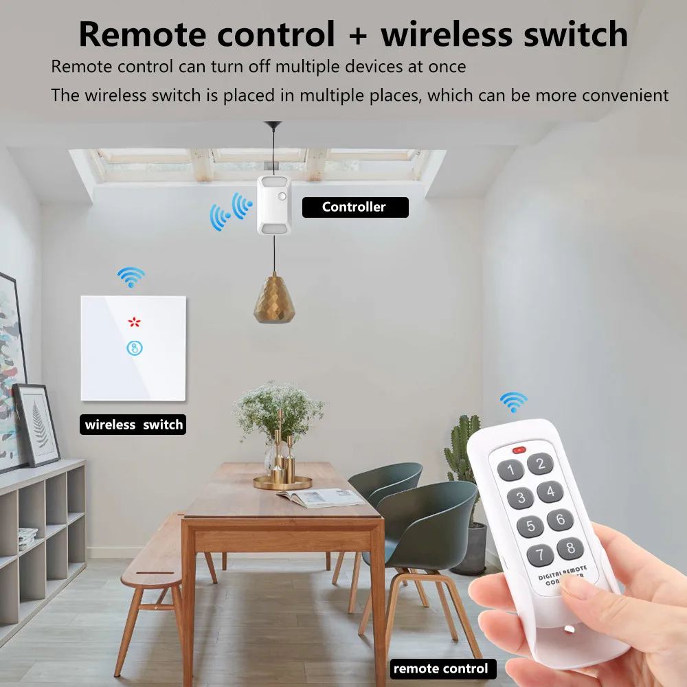 SMATRUL умный дом Беспроводной сенсорный выключатель светильник электрические 433