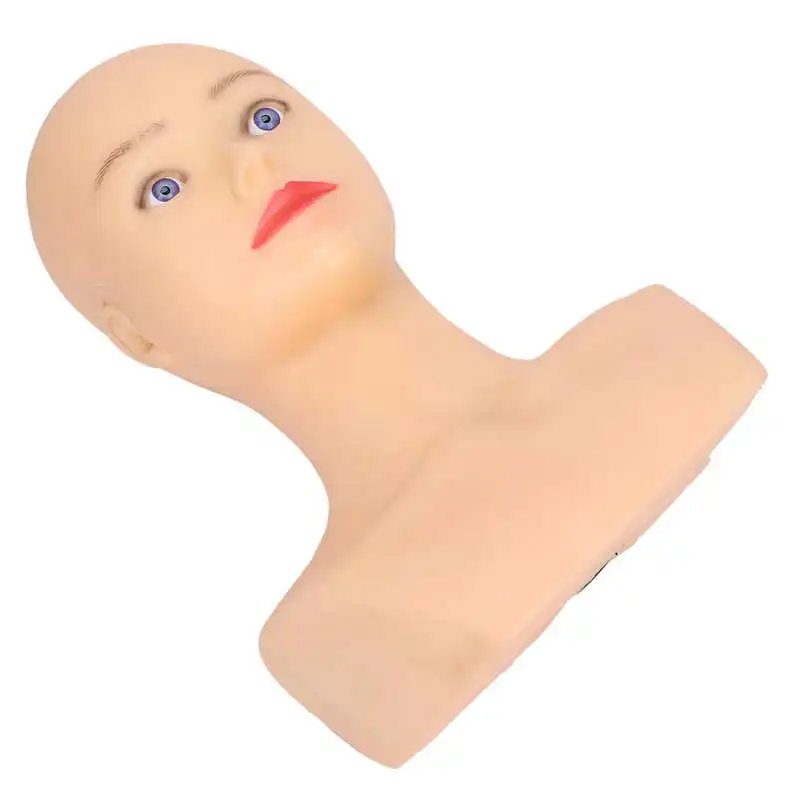 

Head For Hairstyles Hair Ties Lifelike Mannequin Display Head Manikin Cosmetology Doll Head Mannequin Head with Shoulder Hair