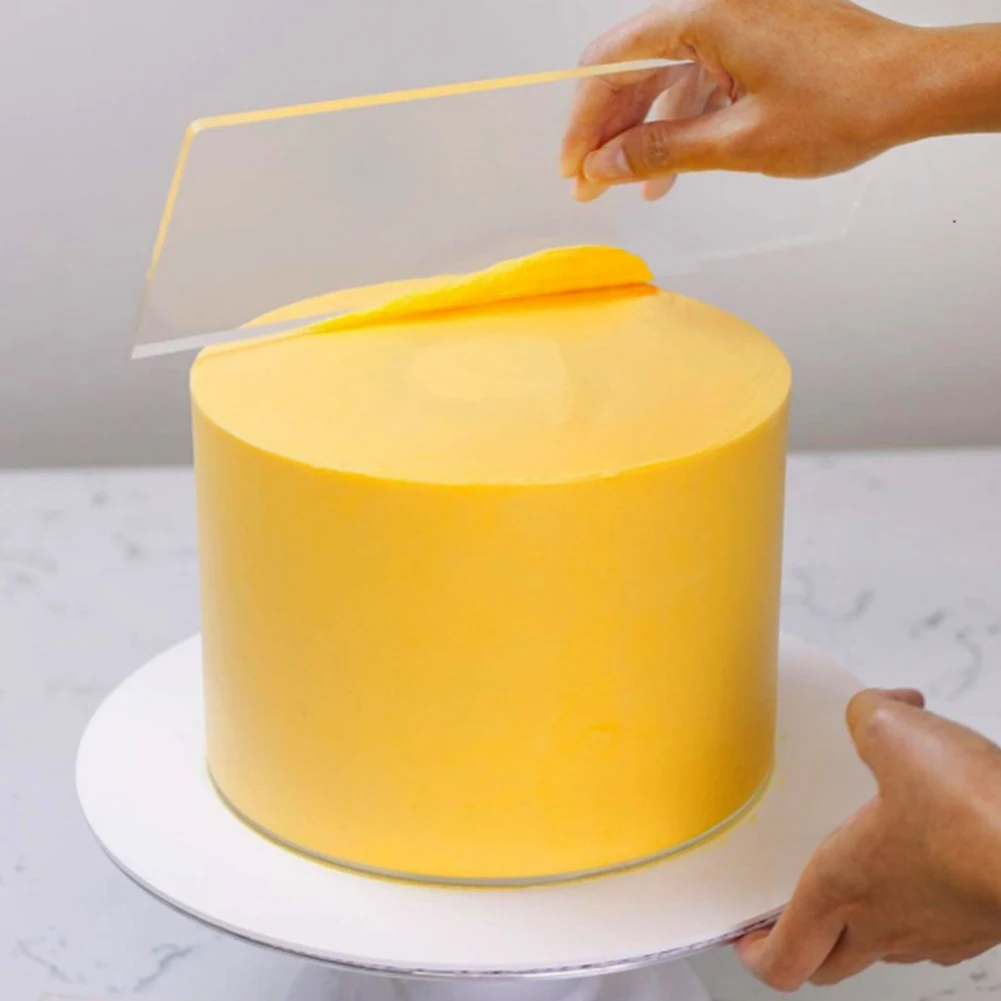 

Transparent Cake Cream Scraper Cake Making Scraper Rectangular Acrylic Cake Baking Tool Cake Scraper For Bakery Kitchen Tools