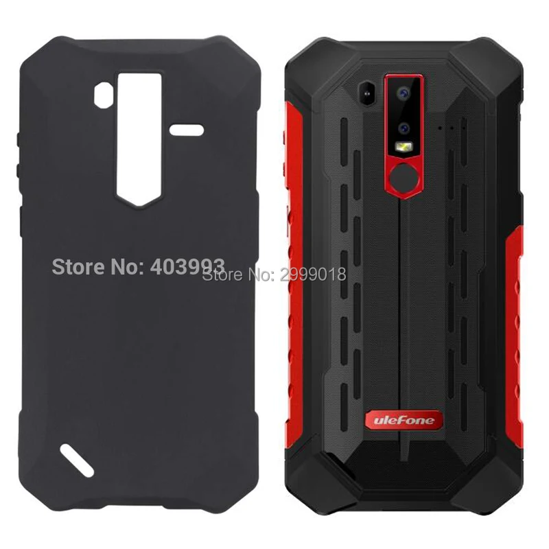 Матовый черный чехол для Ulefone Armor 6 6E Мягкая силиконовая задняя крышка из ТПУ