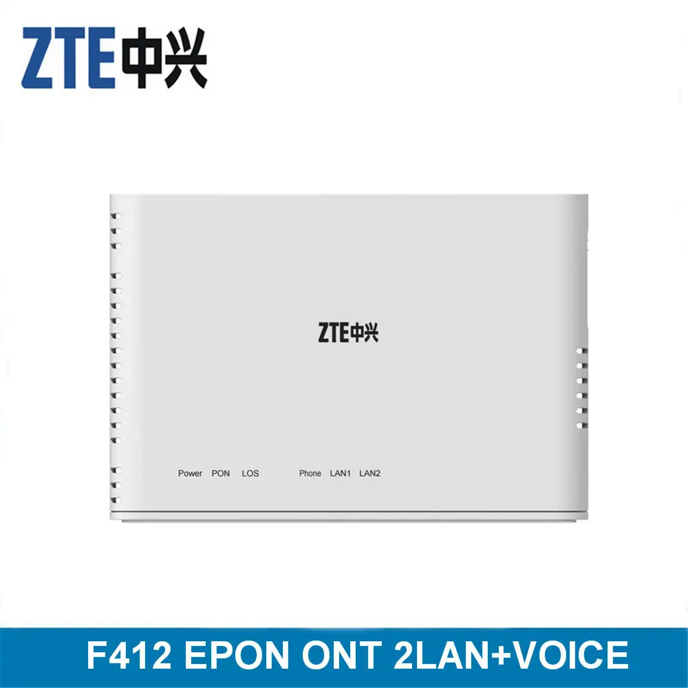 ZTE EPON ONU F412 2GE + 1 POT V5.0 FTTH IPTV Интернет английская версия IPTV|Оптоволоконное