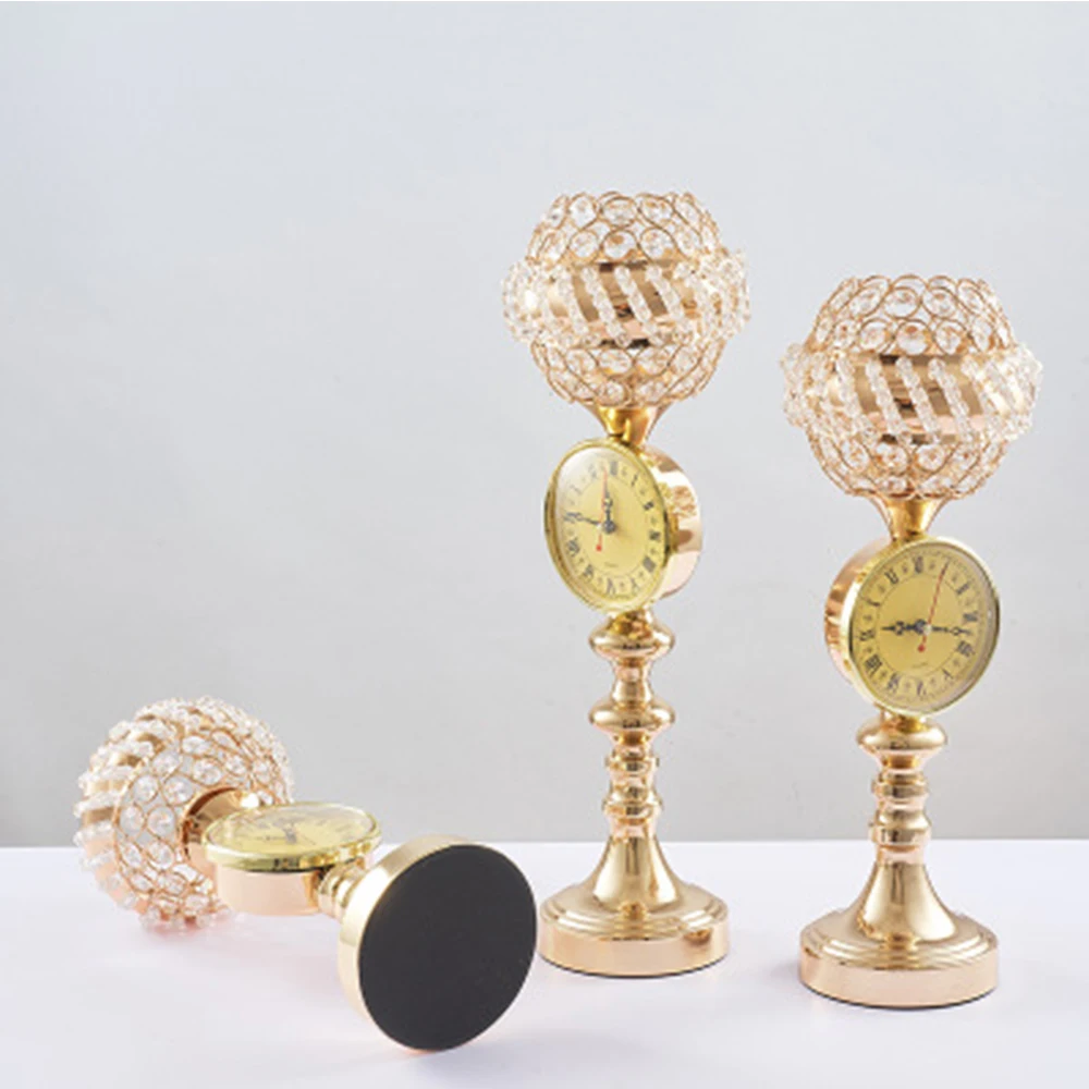 

Candle holder wedding props home decorations plating gold candle holder wrought iron handmade Christmas candle holder