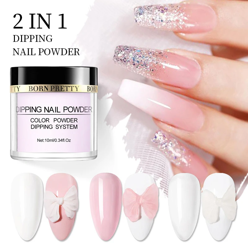 

BORN PRETTY 30ml Pink White Clear Acrylic Powder Liquid Tip Extension French Nail Polymer Powder Nail Art Decoration Manicure