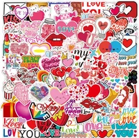 103050100pcs love valentines day graffiti stickers wall water cup trolley popular skateboard travel suitcase phone laptop