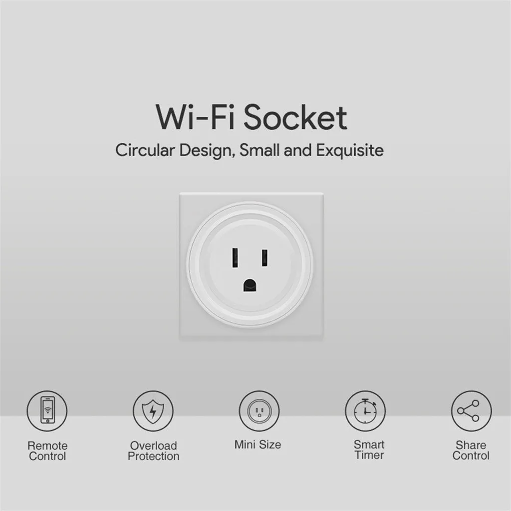 Ouhaobin, 4 шт., умная вилка, умная, WiFi, розетка, США, вилка, переключатель для Google Home, приложение, управление, для Amazon Alexa, подключено