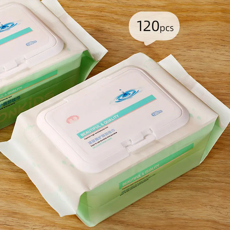 

120 Count/Pack Portable Makeup Remover Wipes Pure Cotton Gentle Deep Cleansing Facial Makeup Remover SSwell