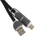 USB-кабель 2 в 1 для iPhone, Samsung, Xiaomi, мульти-Кабель Micro USB для быстрой зарядки, мобильный телефон 2 в 1, кабель USB Type-C
