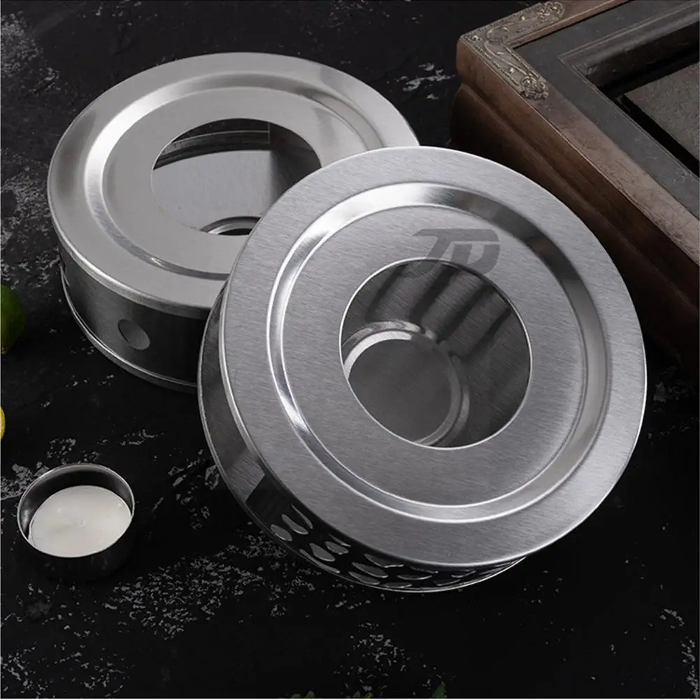 

Steel Candle Round Base Heater Coffee Tea Teapot Light Warmer Holders Tea Warmer For Kitchen Accessory B7P1