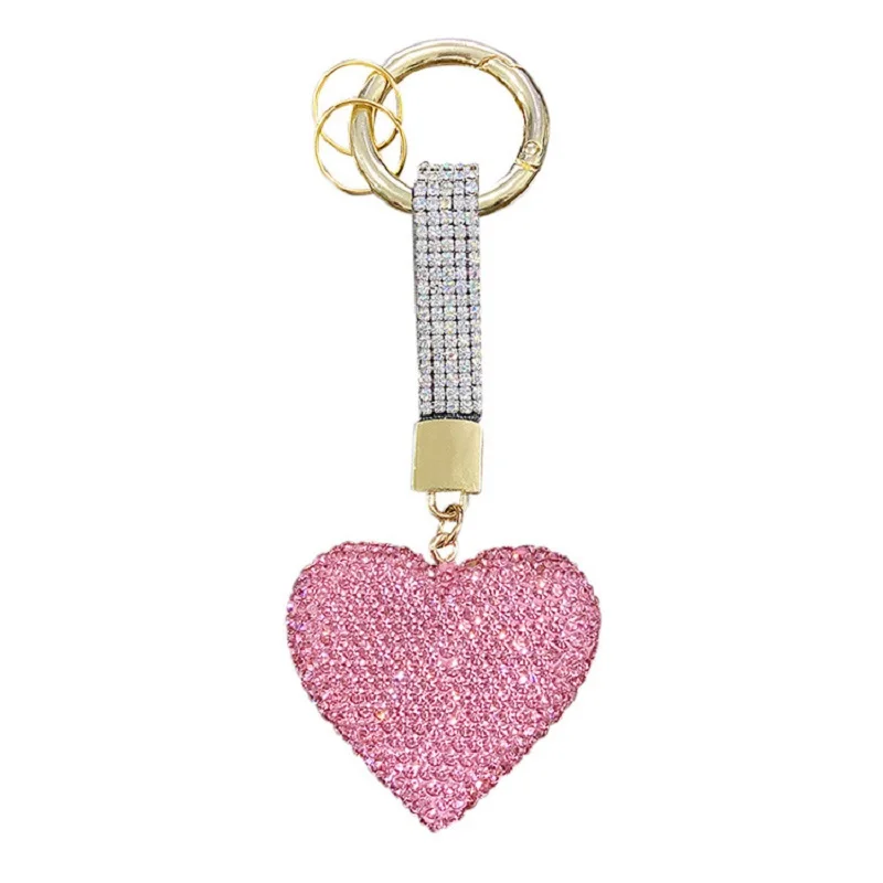 

New Lovely Six - Color Heart - Shaped Keychains Metal Fashion Pendant Gift Key Chains Bag Decoration Key Rings