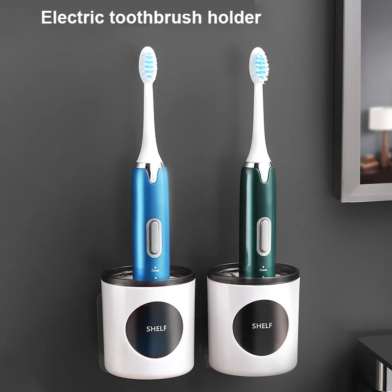 

Electric Toothbrush Holder Free Punching Traceless Stand Rack Toothbrush Organizer Wall-Mounted Holder Bathroom Accessories