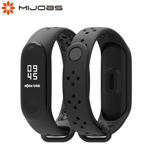 Силиконовый ремешок для Mi Band 4, Воздухопроницаемый браслет для Mi изгиба 4, спортивный браслет для Xiaomi Mi Band 3 4 NFC