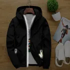 NIANJEEP Для мужчин женские куртки Плюс Размеры 5XL 6XL 7XL капюшоном на молнии Светоотражающие куртка Для мужчин Для женщин на открытом воздухе ветровка верхняя одежда кардиган ветровка мужская
