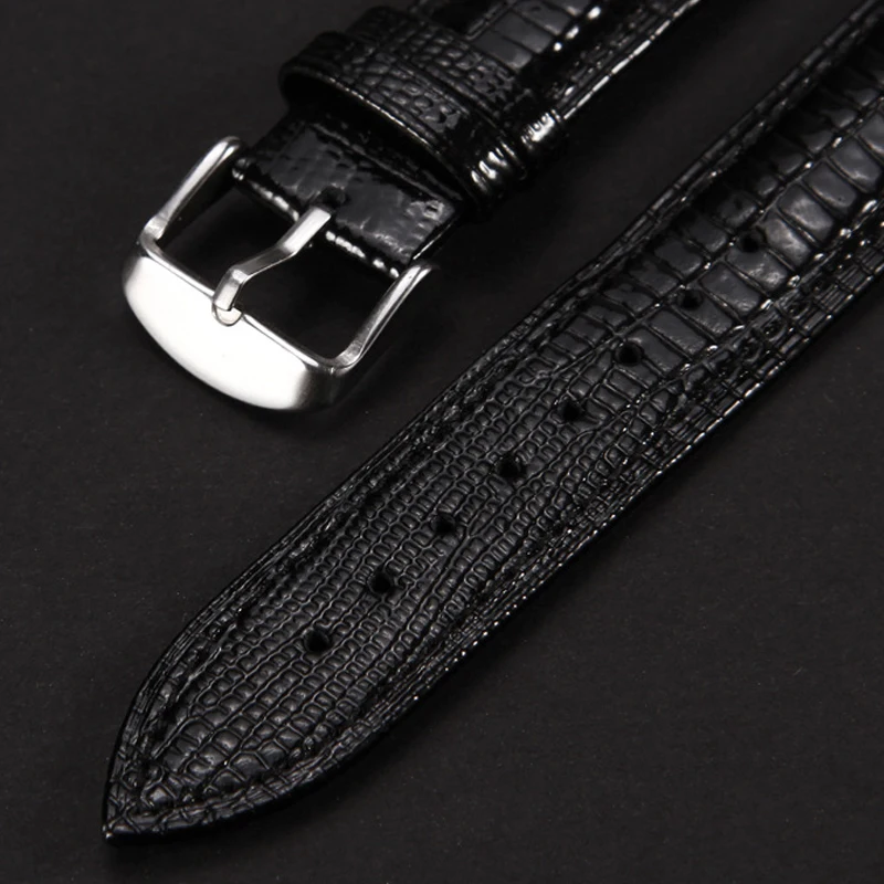 Ремешок кожаный для наручных часов мужской и женский браслет с пряжкой из