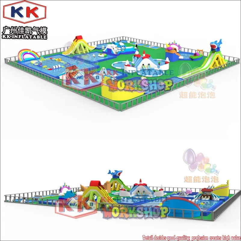 Новый большой надувной бассейн для аквапарка водная комбинированная игровая