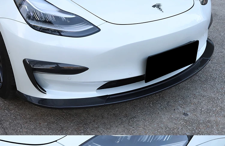 LUCKEASY защита переднего шасси автомобиля для Tesla модель 3- украшение шасси автомобиля 3 шт. набор белый/черный