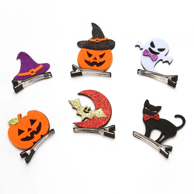 

Halloween Ghost Festival Decoration Bat Ghost Wizard Hat Pumpkin Hair Clip Cute Weird Hair Accessories To Enhance The Atmosphere