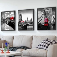 huacan 3pcset diamond painting full square landscape embroidery new arrival home decoration multi picture