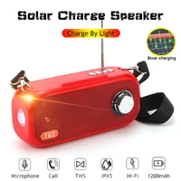 solar charge bluetooth speaker portable fm radio wireless bass subwoofer caixa de som portatil music boombox aux usb speakers