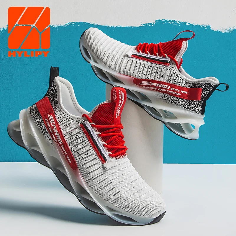 

Trendy Men's Sneakers Flying Weave Sports Shoes Comfortable Running Shoes Outdoor Men Athletic Walking Shoes
