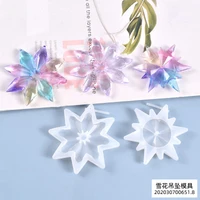 snowflake pendant jewelry silicone mold wind chime pendant christmas decoration epoxy mold accessories