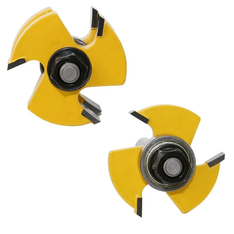 Набор фрез для деревообработки 2 шт. 8 мм хвостовик 3 зубца язычок и паз со склада