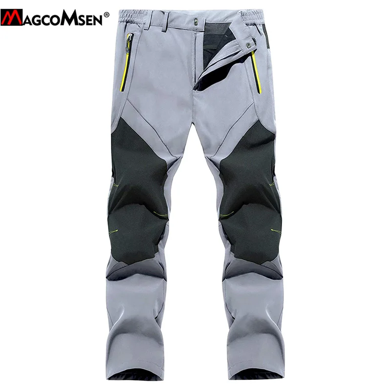 MAGCOMSEN Quick Dry Pants Man Casual Summer Breathable Trousers Waterproof Male Winter Thick Warm Fleece Military | Мужская одежда