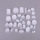 33 шт.компл. кухонная акриловая мини-тарелка для детской чашки, декоративная тарелка, игрушки для детей, подарки для девочек, аксессуары для кукол