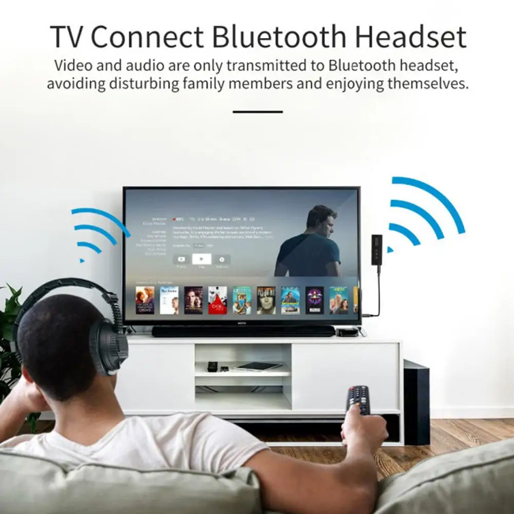 Беспроводной Bluetooth 5,0 аудио передатчик приемник 3-в-1 аудио Беспроводной адаптер для дома ТВ наушников