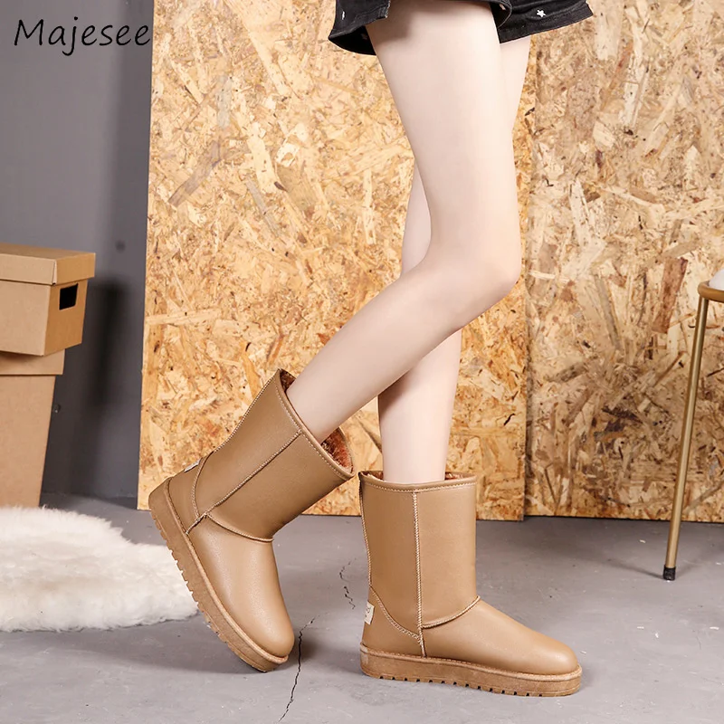 Женские ботинки зимние водонепроницаемые Нескользящие бархатные на толстой