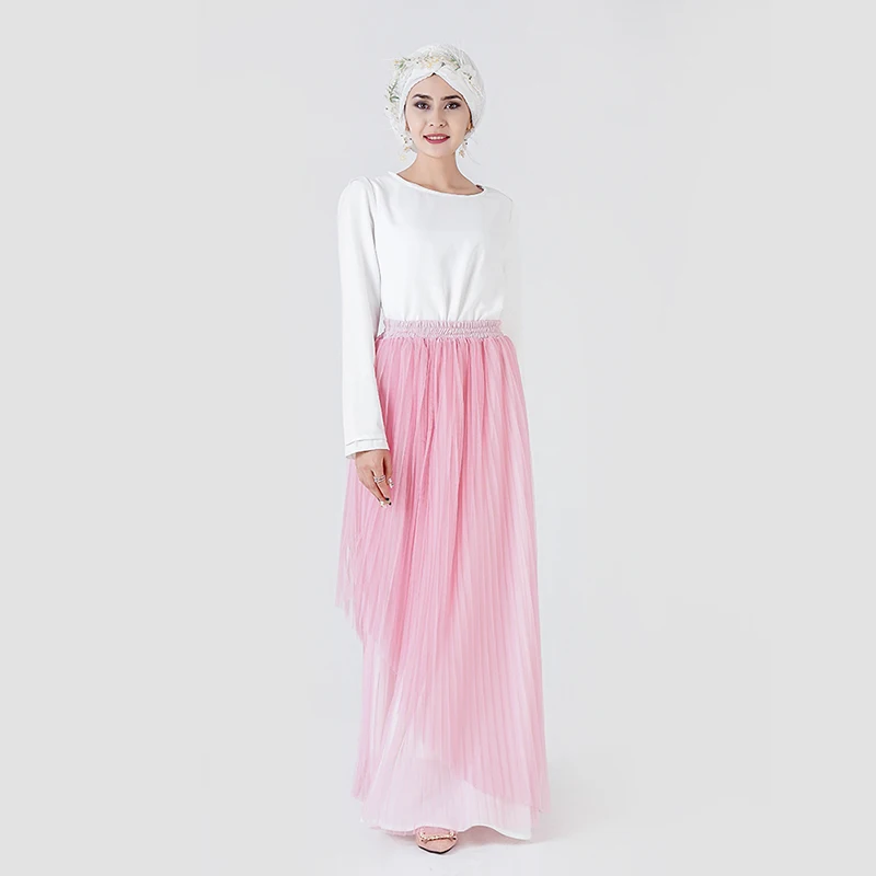 

Abaya Muslim Fashion Pleated Muslim Skirt Jupe Musulman Clothing Women Long Skirt For Muslim