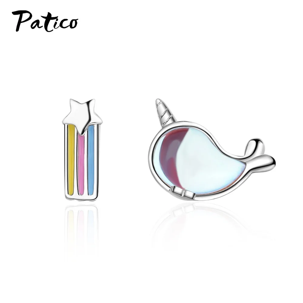 Новые серьги гвоздики из стерлингового серебра 925 пробы для женщин цветные