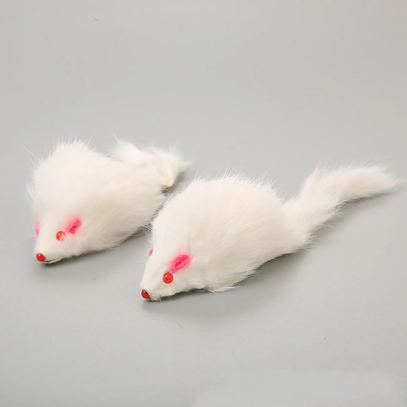 1 шт. 18 см игрушки для домашних животных кошек из натурального меха Длинный хвост