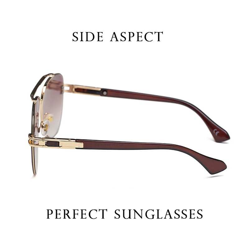 

2021 New Style Luxury Sunglasses For Men Vintage Fashion Luxe Sunglasses Tide Round Frame Two-Tone Quality Lentes De Sol Hombre