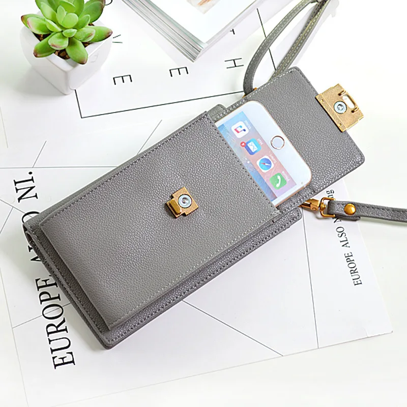 phone bag Mini Crossbody Shoulder Bag Women High Quality Cell Phone Pocket Ladies Purse Clutch Fashion Leather Hasp Handbags | Мобильные