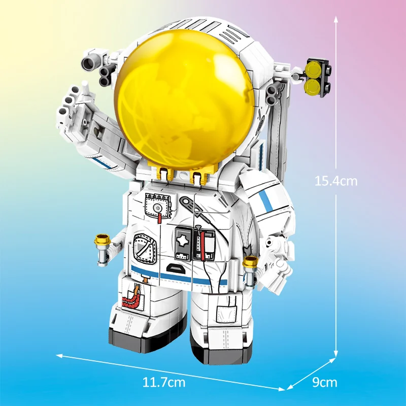 

Rockets Series Cute Astronaut 2 Figures Bricks Creator City Aerospace Science Technical Building Blocks Toys For Children