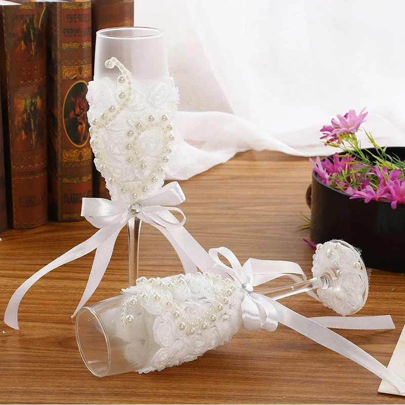 2 шт. набор свадебных стеклянных модных тостов Свадебные бокалы es хрустальные для