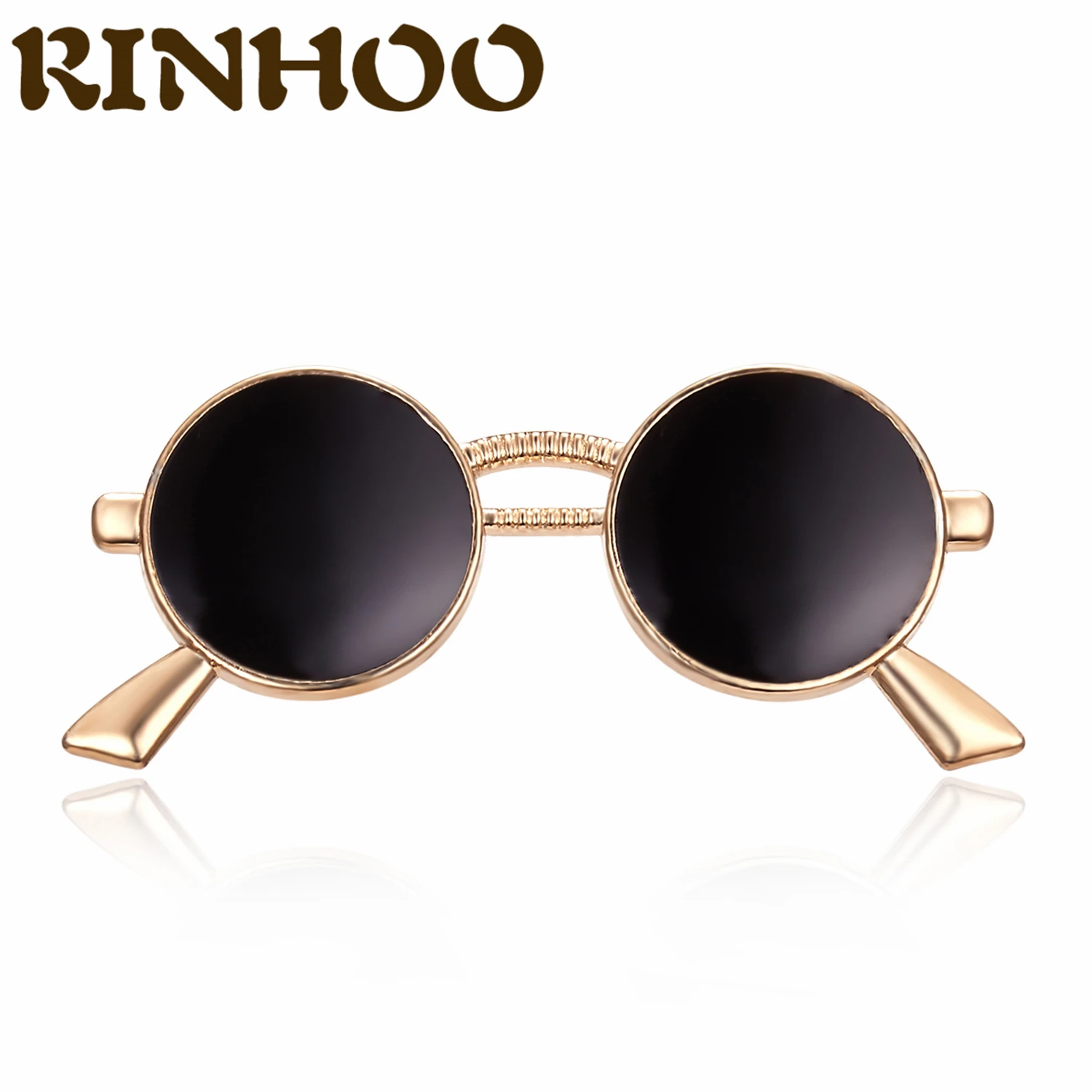 

RINHOO Hip Hop Rock Enamel Pin Glasses Sunglasses Brooches for Men Wedding Party Suit Shirt Decoration Clothing Accessories