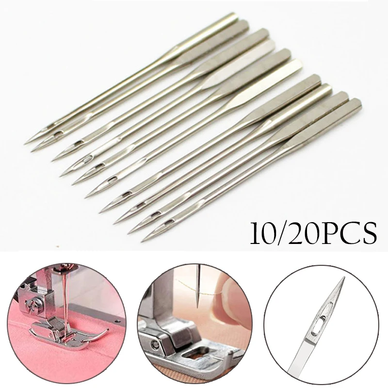 10/20PCS Sewing Machine Needles Ball Point Head Jeans&General Home Stainles Steel Sewing Needles Machine Knitting Accessories