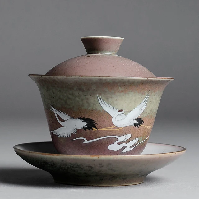 Эмаль Gaiwan разрисованная вручную керамика пиалы для чая чайный набор кунг-фу фарфор Чайный набор из чайная чашка в китайском стиле Чай Услуги - Цвет: C