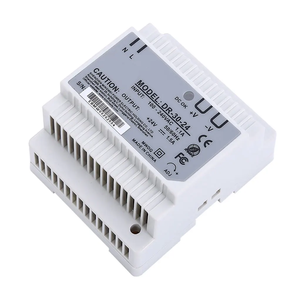 

Rail Power Supply 24V Din Rail Power Supply Meanwell DR-30-24 Power Converter Hot Din Rails Power Supply Good Quality