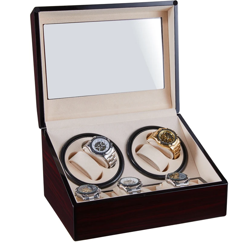 Коробка для хранения намотки часов держатель ювелирных изделий деревянный 4 + 6
