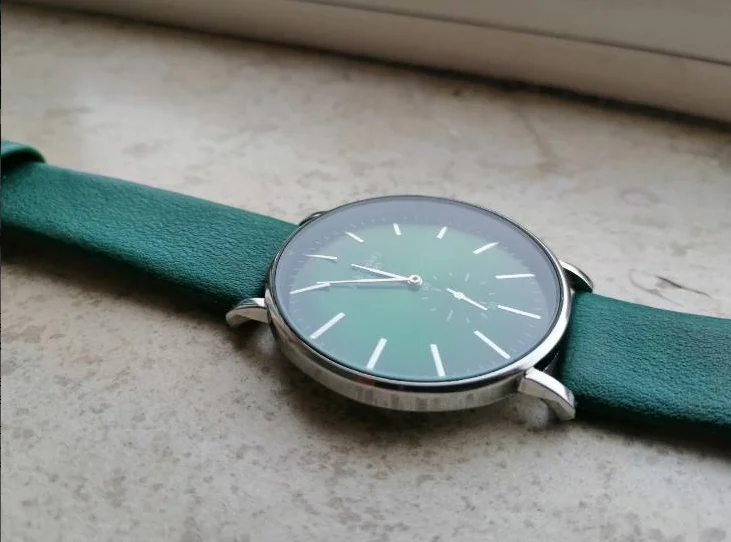 Минималистичные женские кварцевые часы reloj mujer, Модные Зеленые Элегантные повседневные женские часы с циферблатом, женские часы с кожаным ремешком XB40