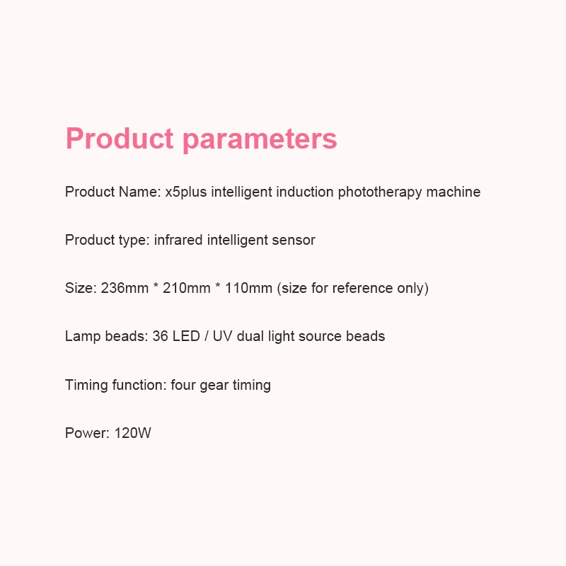 

120W Four-Speed Intelligent Nail Light LED UV Nail Dryer Light Nail Light Therapy Machine LCD Display Nail Dryer Manicure Tools