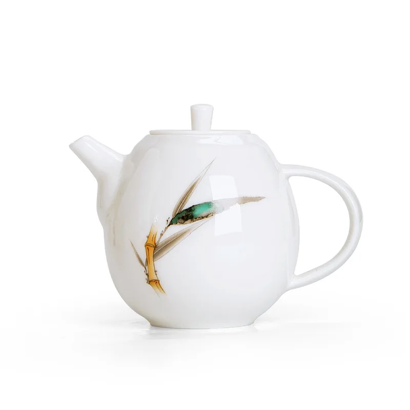 

Chinese Teapot White Porcelain Tea Herbal Set Ceramic Teapots 200ml Matcha Jasmine Tetera Ceramica Kitchen Supplies EH60TP