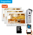 Домашний домофон Dragonsview с Wi-Fi, умный беспроводной домофон 1080P, домофон, система внутренней связи Tuyasmart, 7-дюймовый день, 3 Отслеживание разблокировки
