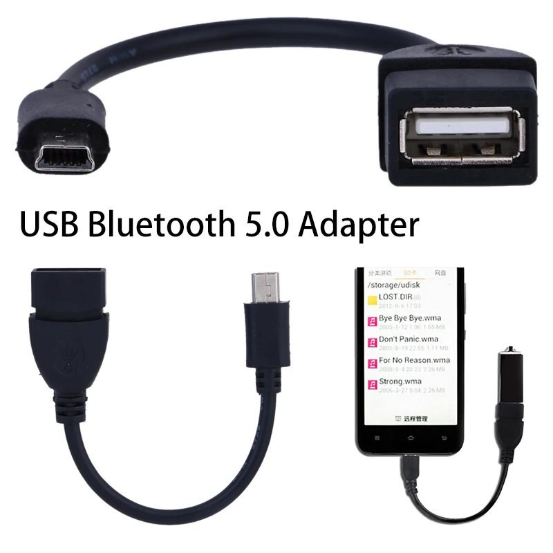 USB A Женский к Мини B Мужской кабель адаптер 5Pin OTG V3 порт для передачи данных