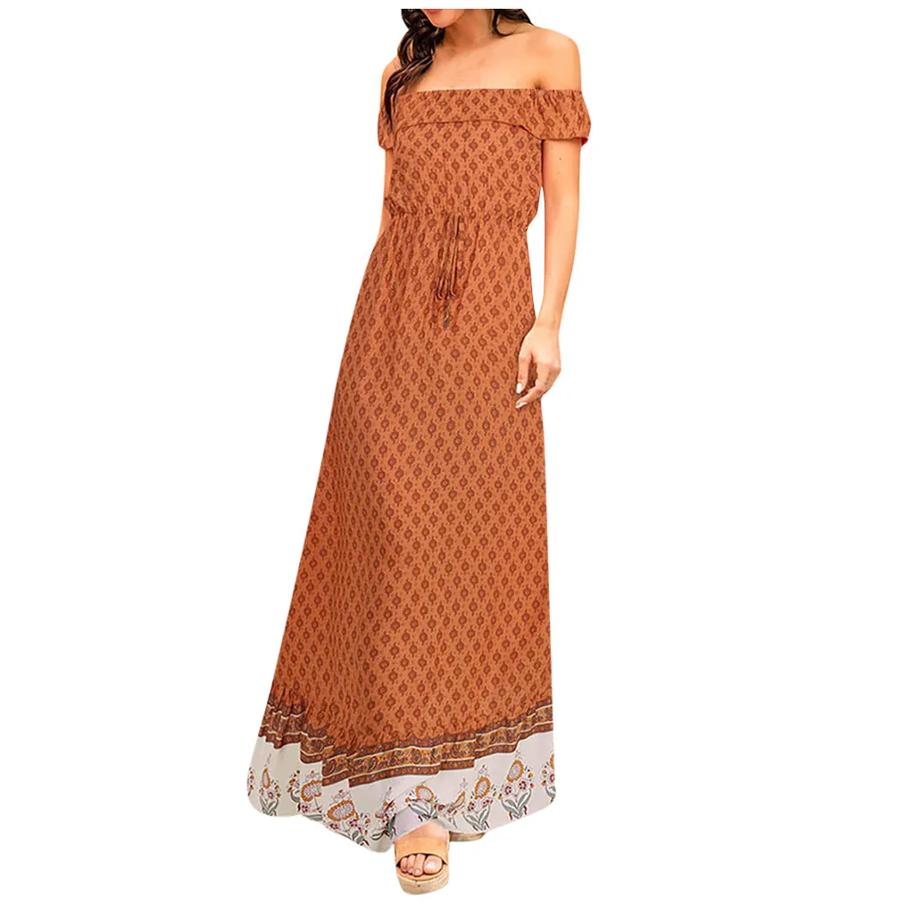 Модные макси платья для женщин элегантное платье в горошек с цветочным принтом