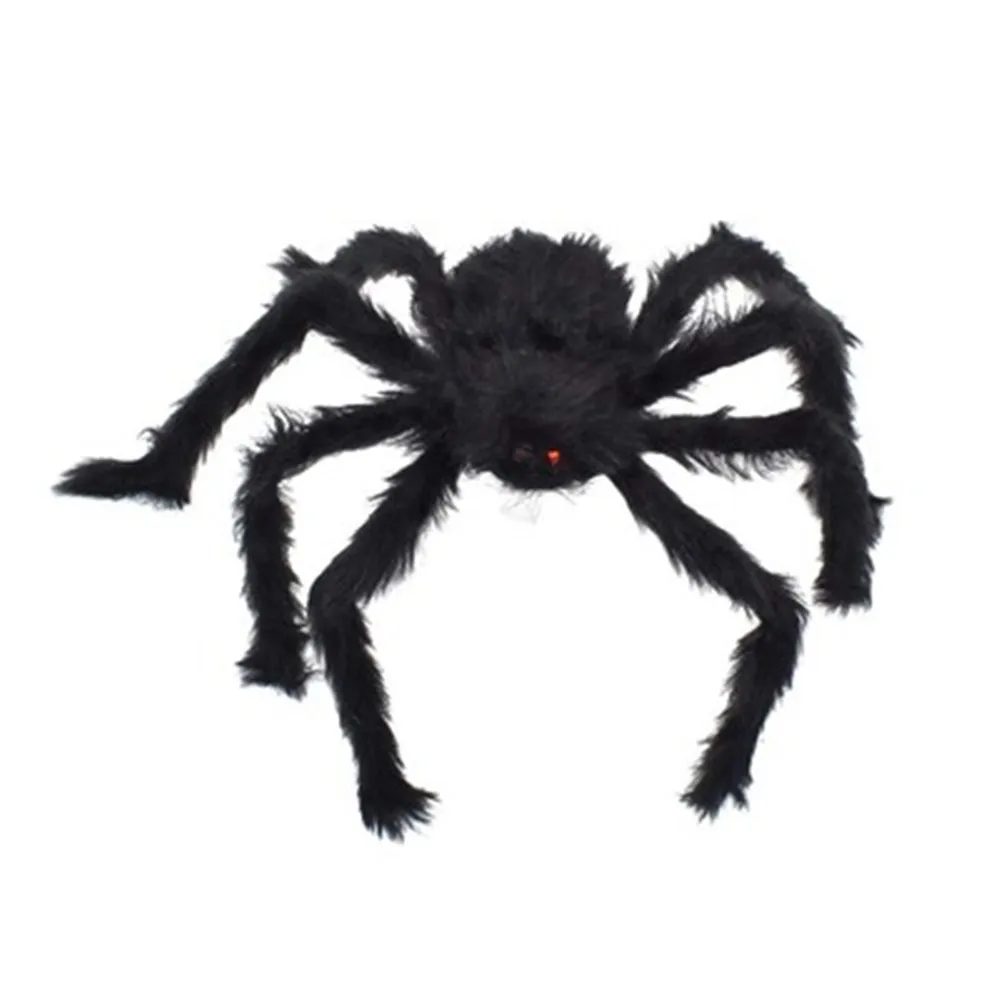 

1Pc 30/50/75cm Black Big Halloween Plush Spiders Kids Children Toy Plush Black Multicolour Style For Party Halloween Decoration