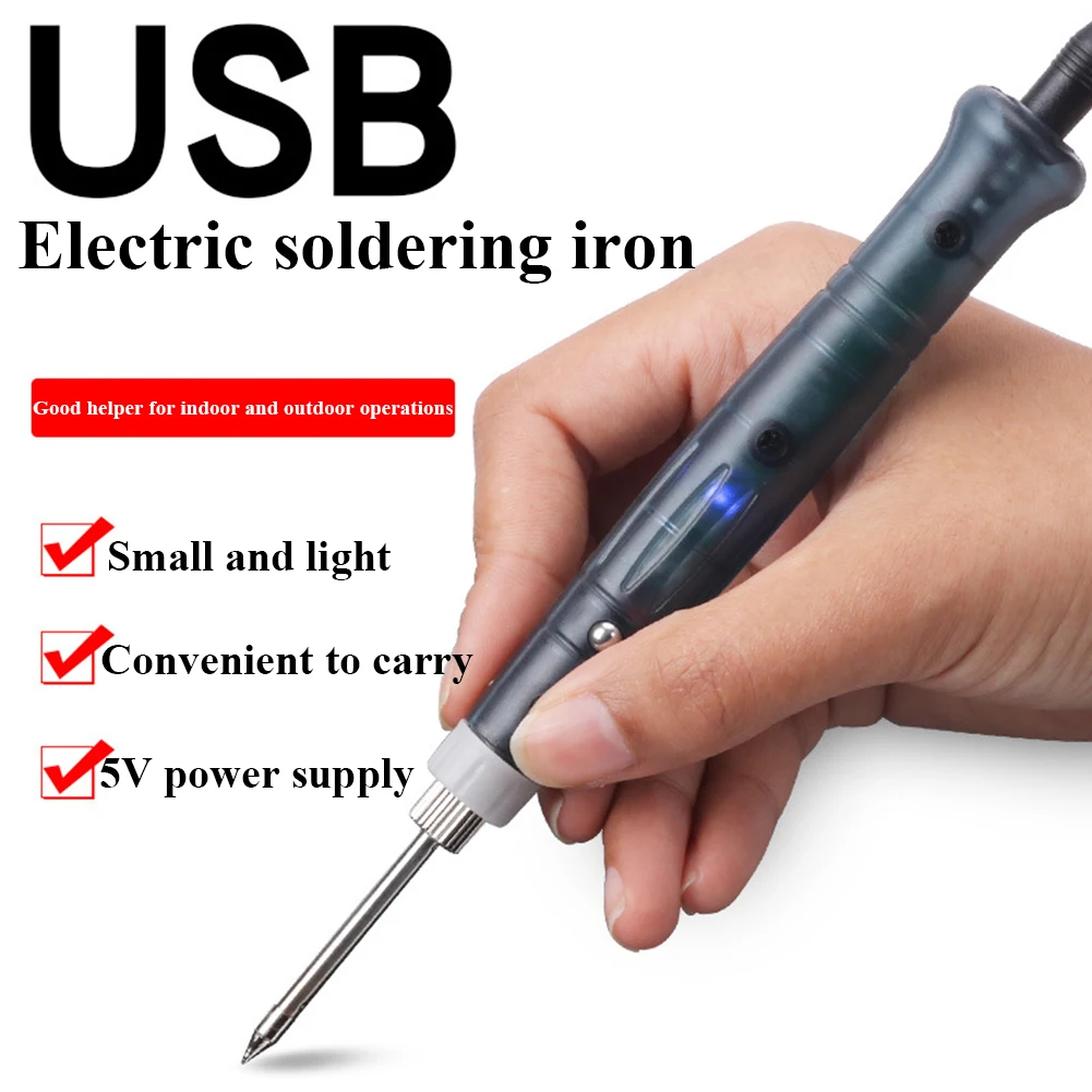 

5V USB Soldering Iron Professional Electric Heating Tools Rework With Indicator Light Handle Welding Gun BGA Repair