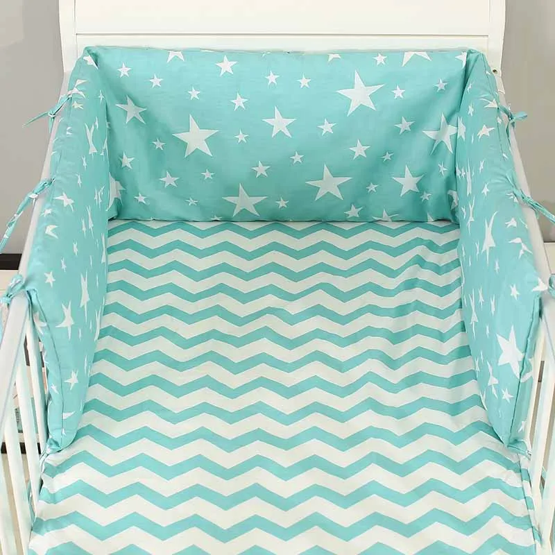 

Nordic Stars Design Baby Crib Sides U-shaped Newborn Bed Bumper Room Decor 180*30CM 1 Bumpers Bedding Set Kids Long PC Cot